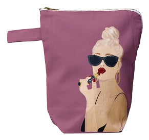 Chic-mic Stofftasche, Baumwolle, Motiv Cherry Lips, 225×265×100 mm, GOTS