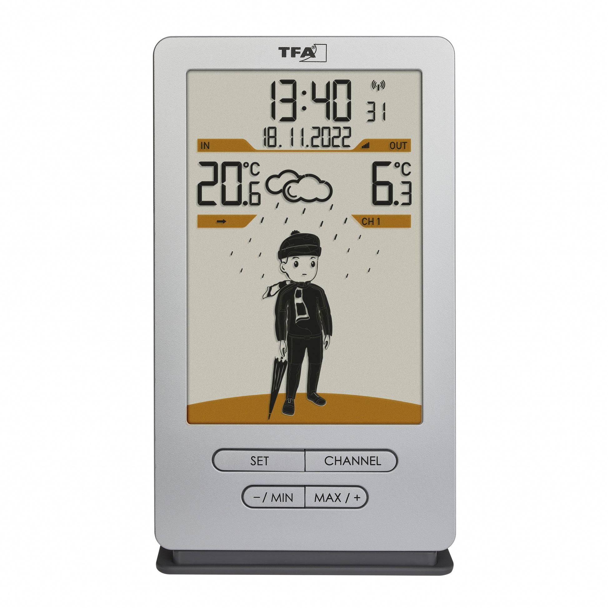 TFA-Dostmann Weather JACK Temperatur-/Feuchtesensor – 433 MHz, −40–60 °C, Innen/Aussen