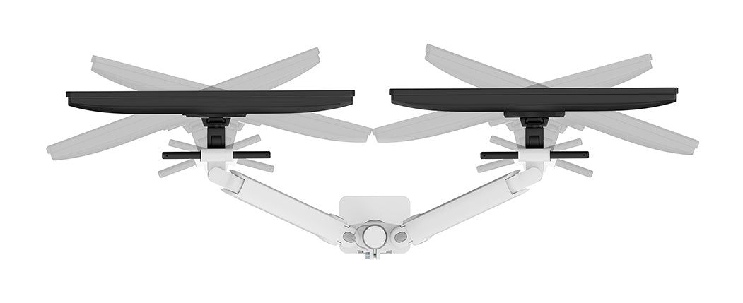 Neomounts DS65S-950Wh2 Full Motion Dual – Monitorarm, Dual, Tischklemme, bis 34", VESA 75 × 75/100 × 100 mm