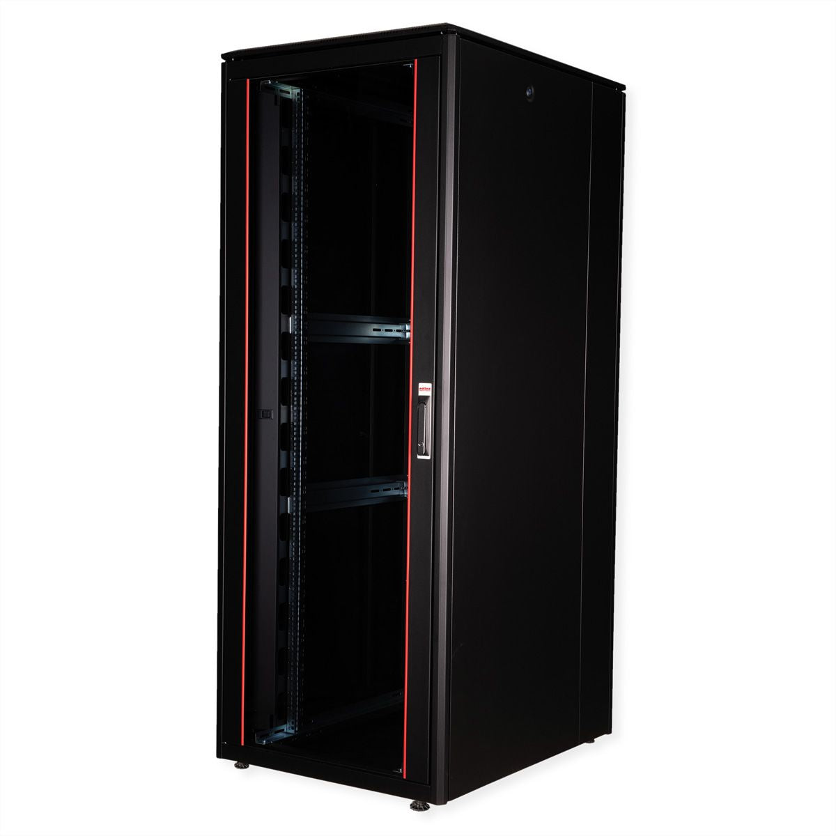 ROLINE Pro – 19" Netzwerkschrank 42U, IP20, abschliessbar, 800 × 1000 × 2053 mm, schwarz, Stahl