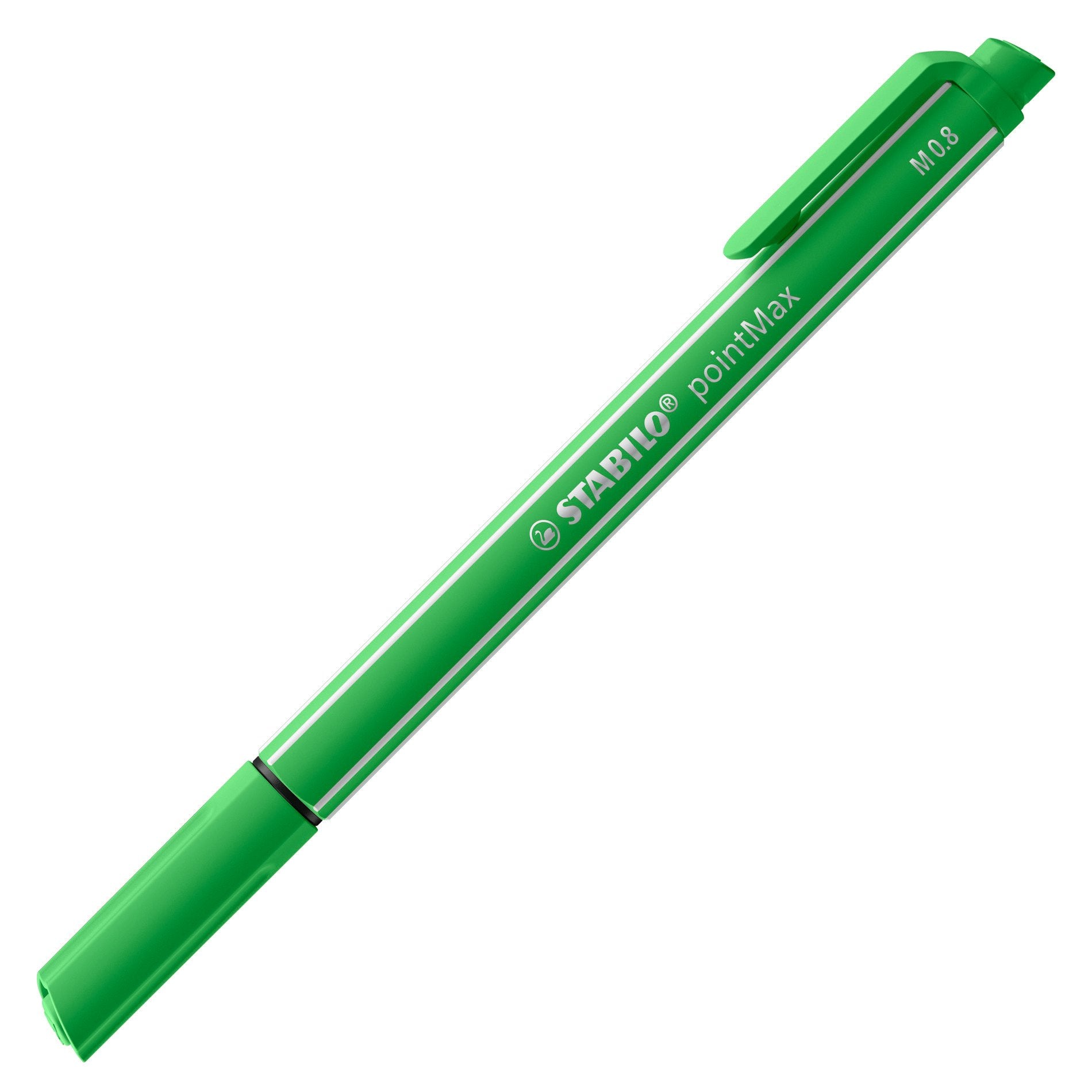 STABILO pointMax Fineliner – 0,8 mm, Laubgrün, Cap-Off