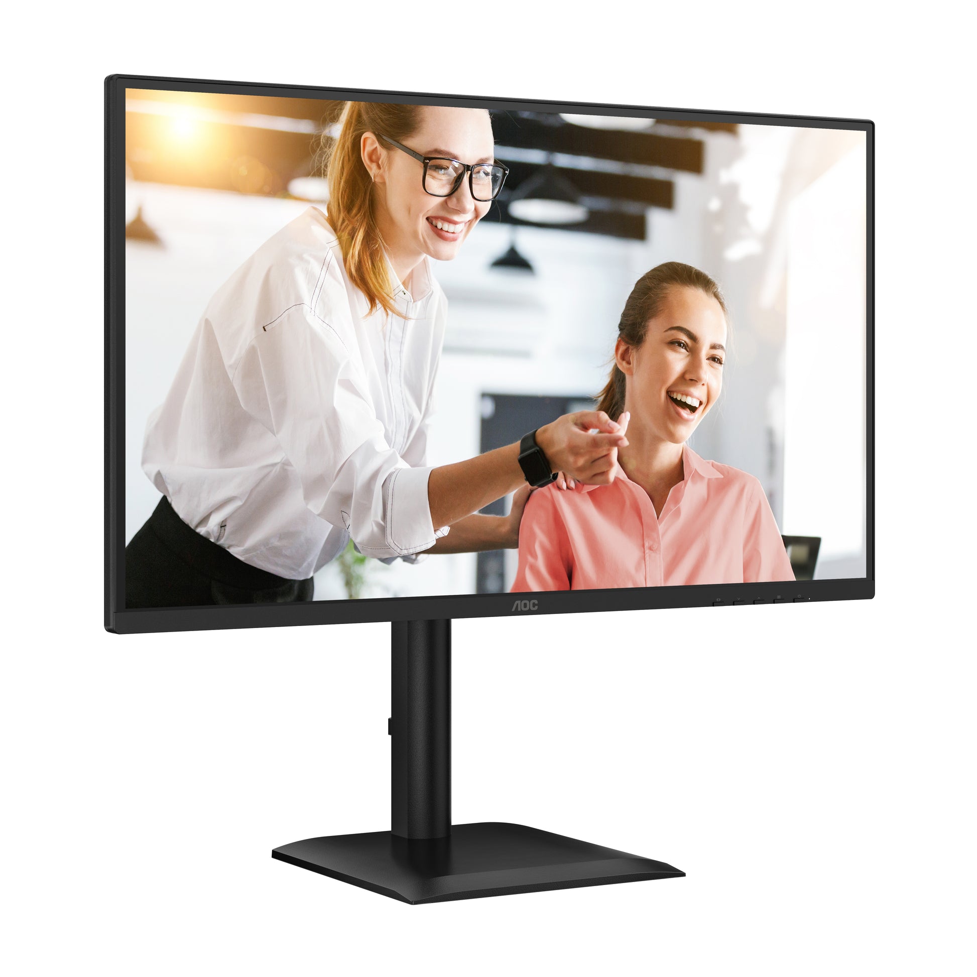 AOC Q27E4CV – Monitor, 27" 2560 × 1440 (WQHD), IPS, 120 Hz, 350 cd/m², USB-C, Lautsprecher, Schwarz