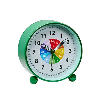 Chic-mic Chic Mic Kinder Lernuhr Wecker – Analog, 11 × 11 × 5,2 cm, grün, Kunststoff