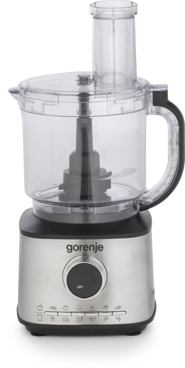 Gorenje Kompakte Küchenmaschine SBR1500E – 2 l Schüssel, 1,75 l Mixer, 1500 W – Weiss/Edelstahl