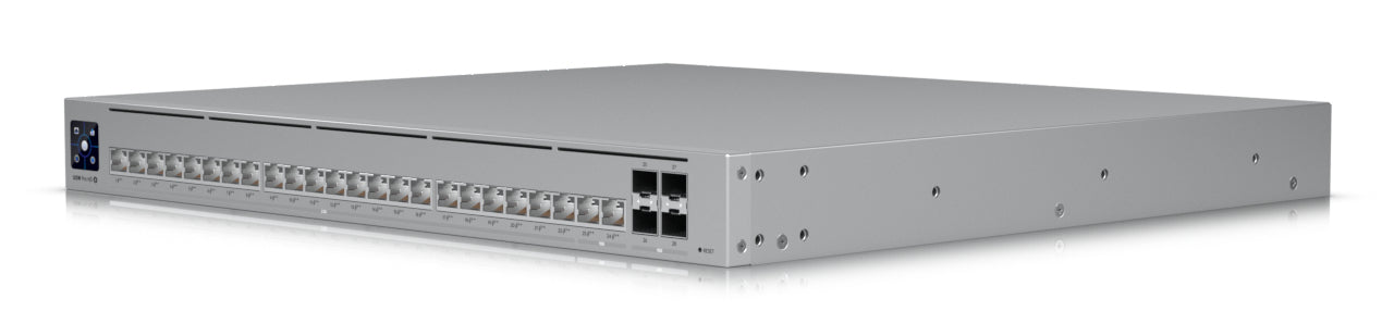 Ubiquiti UniFi Pro – Managed Switch – 22×2.5G, 2×10G RJ45, 4×SFP+, L2/L3, PoE++ 600 W, 19" Rack, 1U
