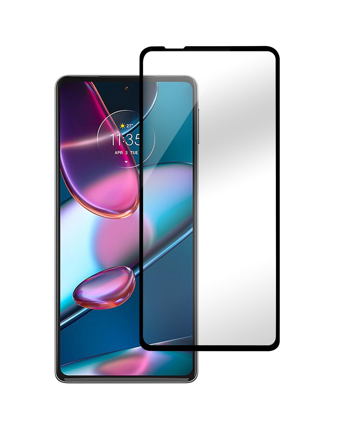 eSTUFF Displayschutz (Panzerglas), Full Cover – für Motorola Edge 30 Pro