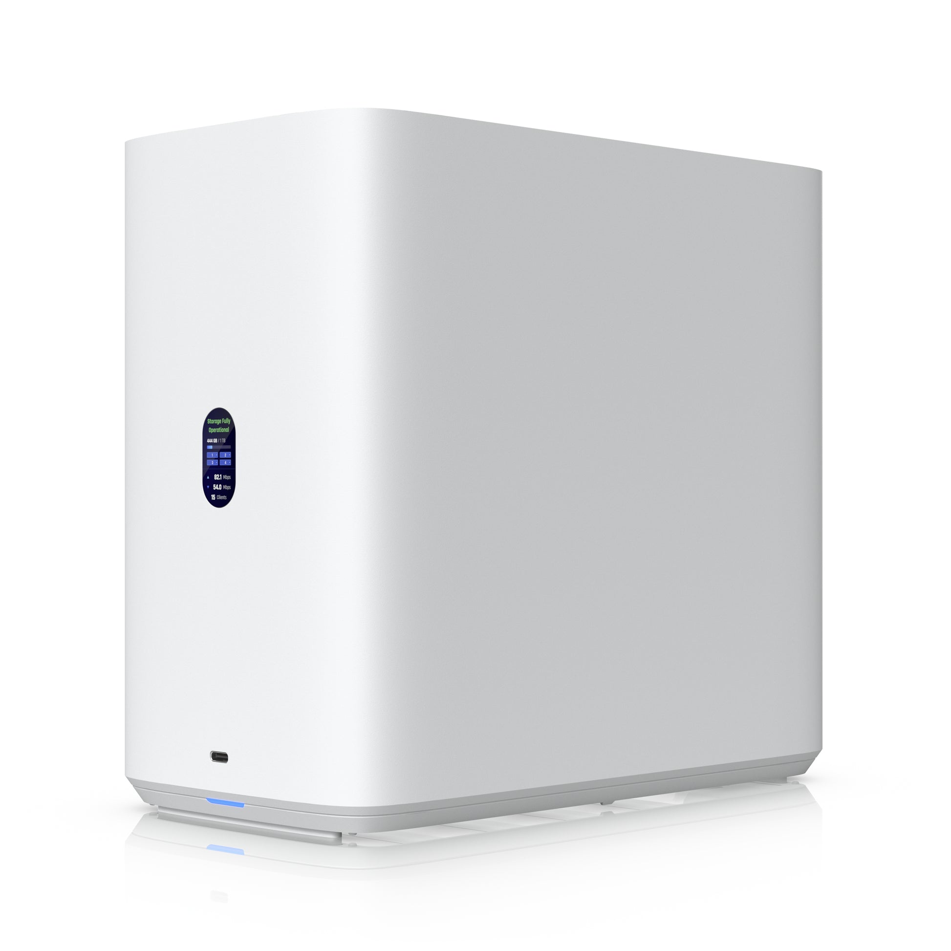 Ubiquiti UniFi Network Attached – 4-Bay Desktop NAS – ARM Cortex-A57, 4 GB RAM, 2,5GbE, für 2,5"/3,5" HDD/SSD