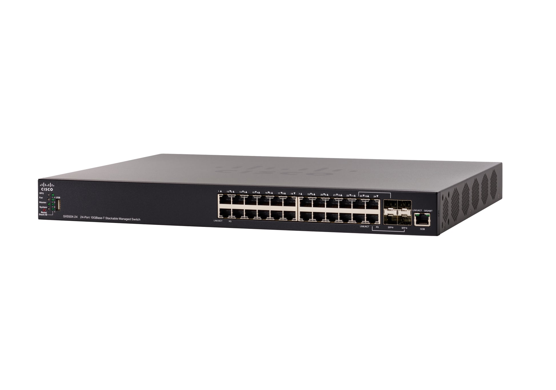 Cisco SX550X-24-K9 – Managed Switch – 24×10G RJ45, 4×SFP+, L3, 1U