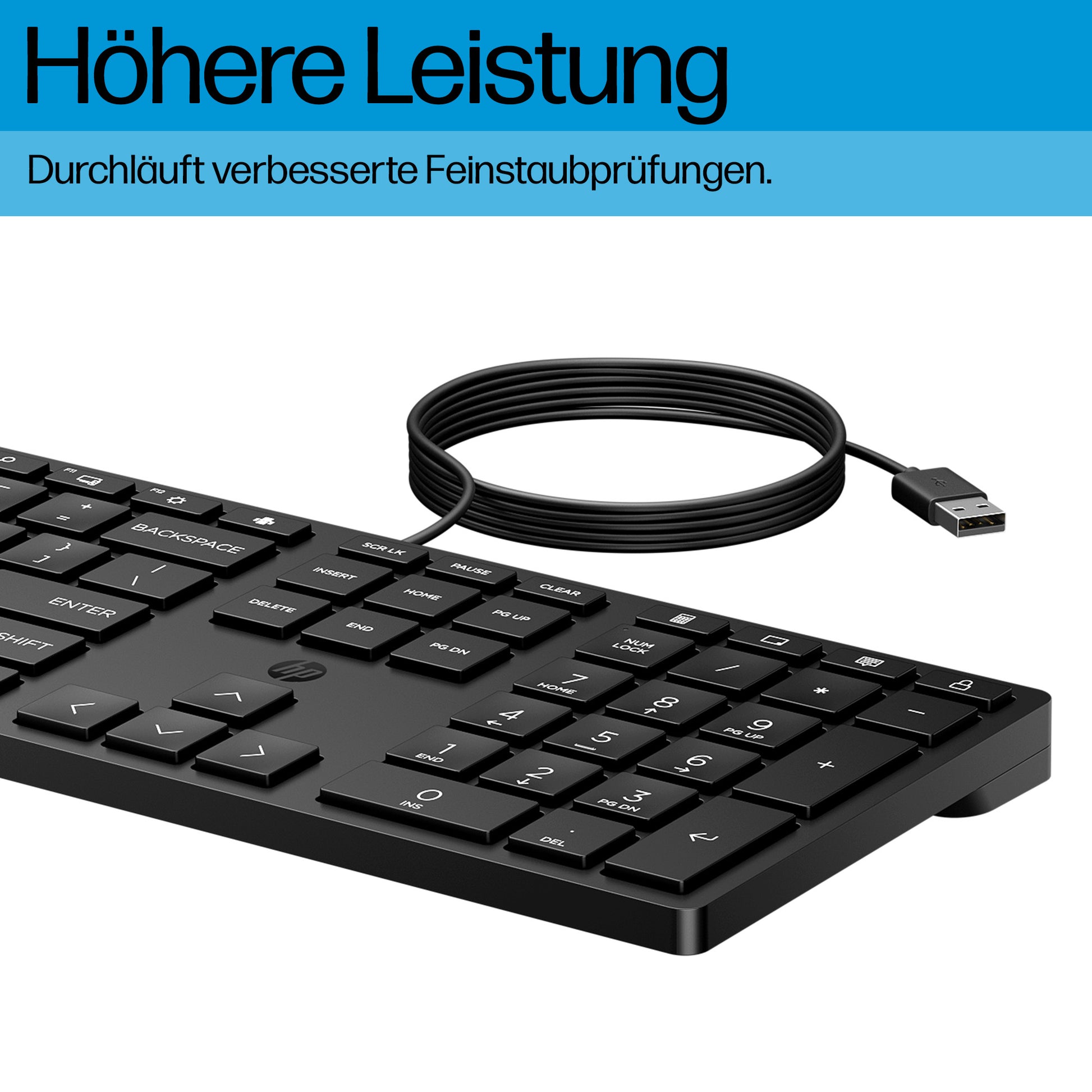 HP 320K – Tastatur – Membran – kabelgebunden – USB – schwarz