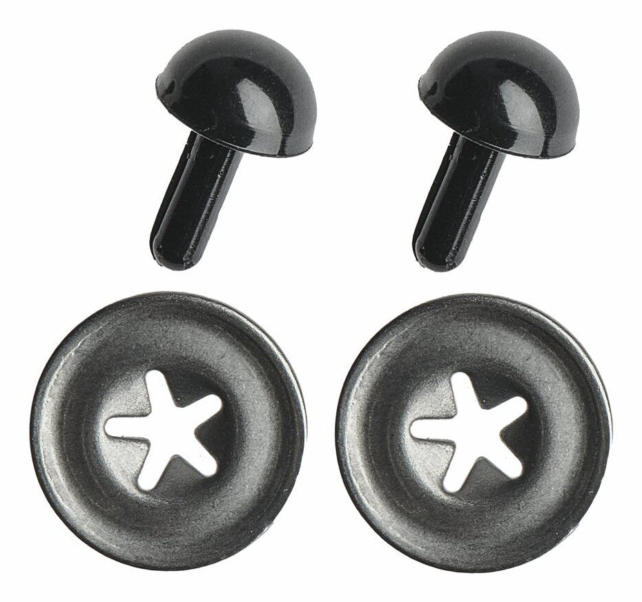 Rico Design Sicherheitsaugen, Schwarz, Ø 6 mm, 2 Stk., 501307