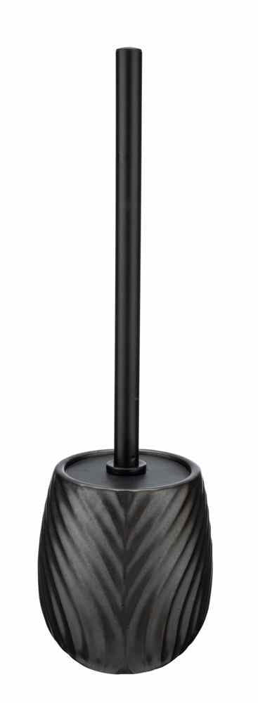 WENKO WC-Bürstenset – Keramik, Anthrazit, H 39 cm, Ø 10 cm