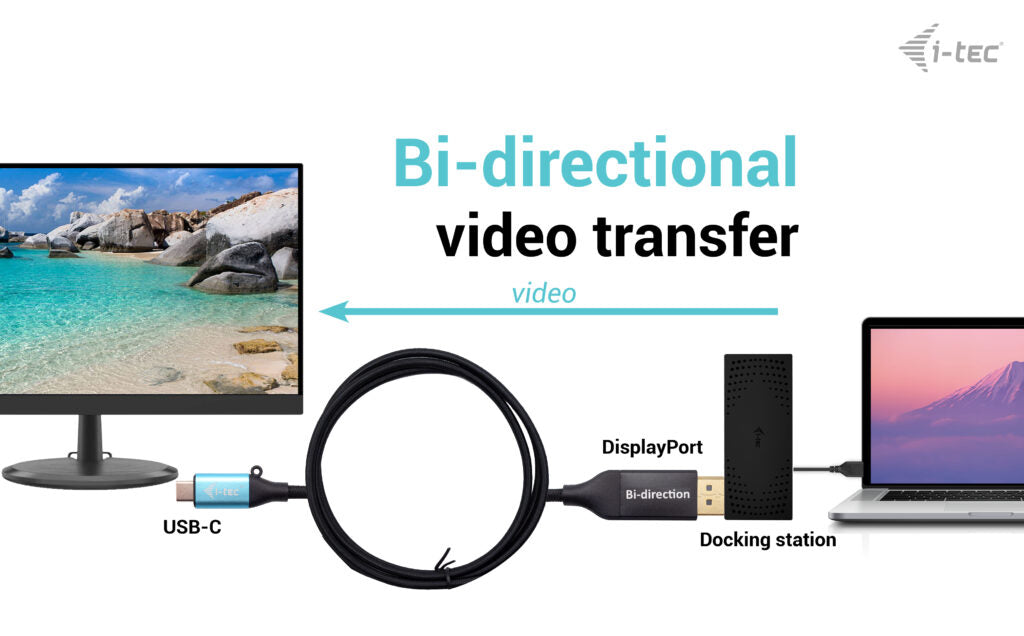 i-tec USB-C auf DisplayPort Adapter, 8K@30 Hz, 1,5 m, für Thunderbolt 3/4