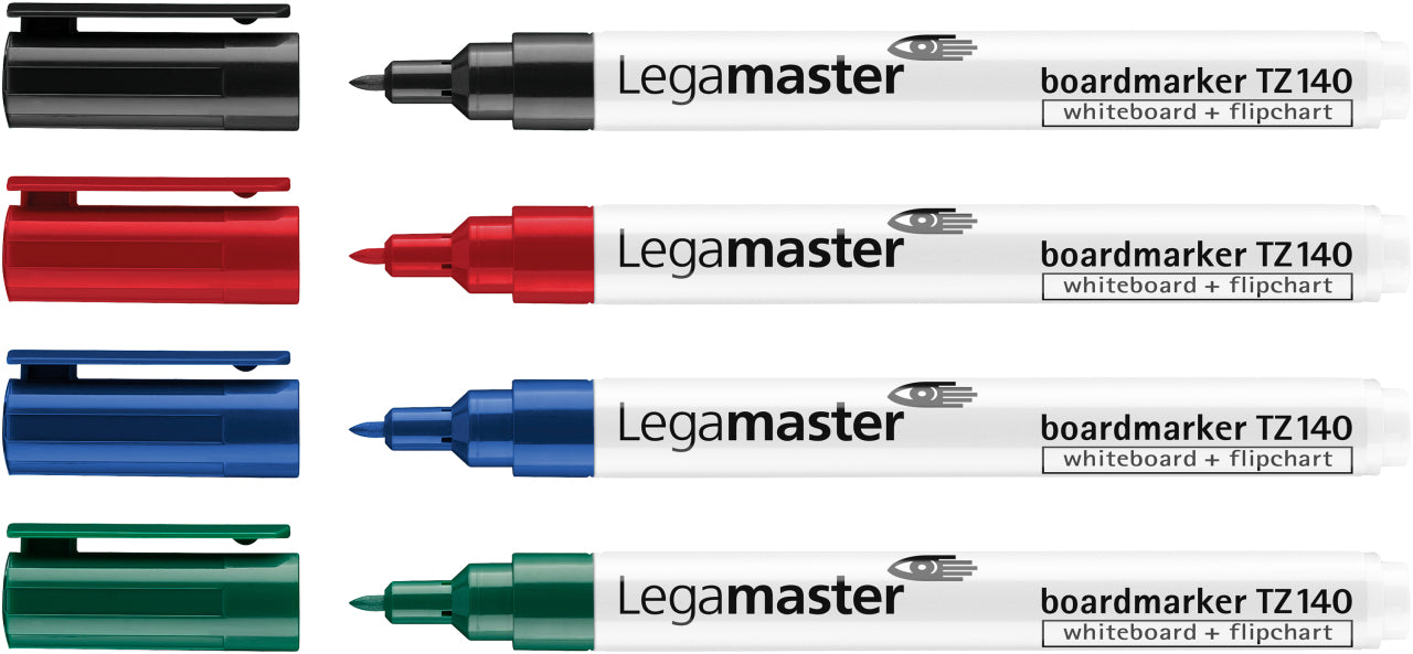 Legamaster TZ140 Whiteboard-Marker – 4 Farben, 4 Stück – für Whiteboards