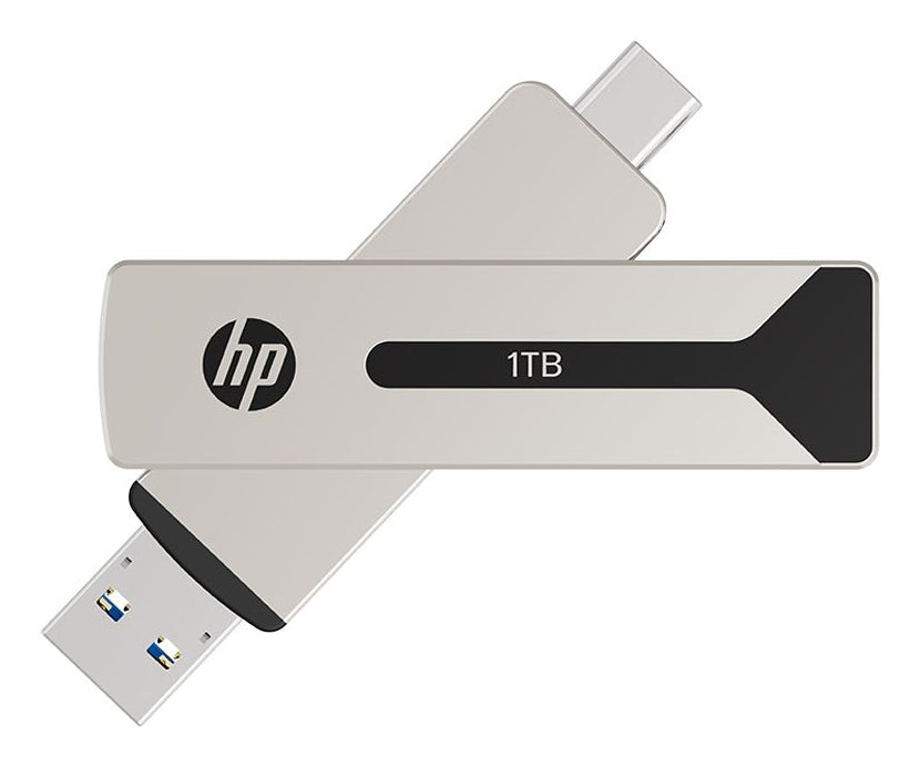 PNY 911 Pro – für USB Type-C/USB Type-A, USB 3.2 Gen 2, 1 000 MB/s Lesen, 900 MB/s Schreiben, Silber