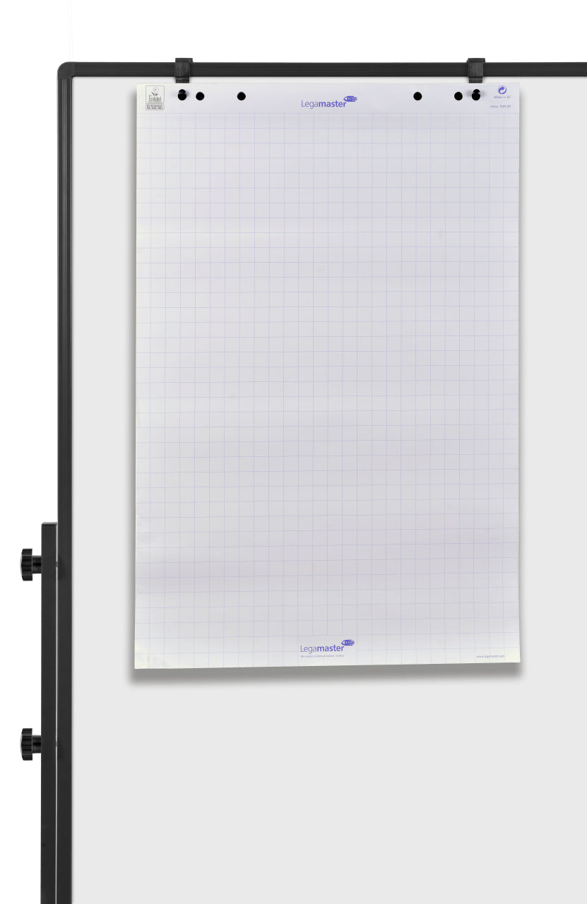 Legamaster Moderationswand Premium Plus – Papier/Karton, mit Rollen, doppelseitig – 120 × 150 cm – weiss