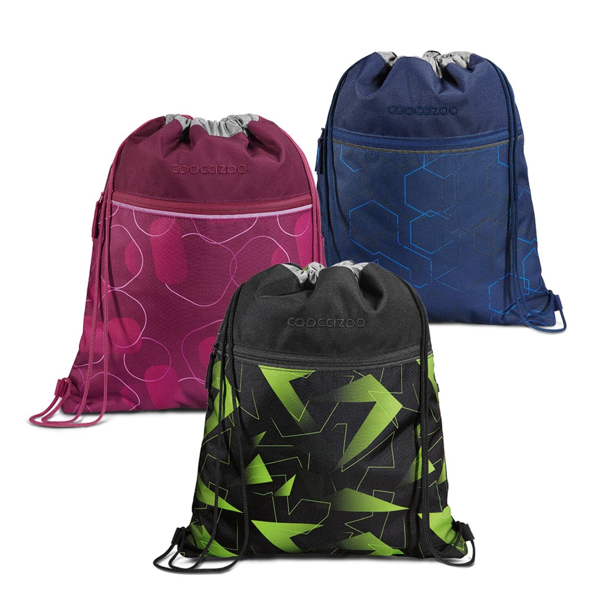 Coocazoo Sportbeutel – 10 l, Motiv Laser Lights, wasserabweisend, 34 × 43 cm