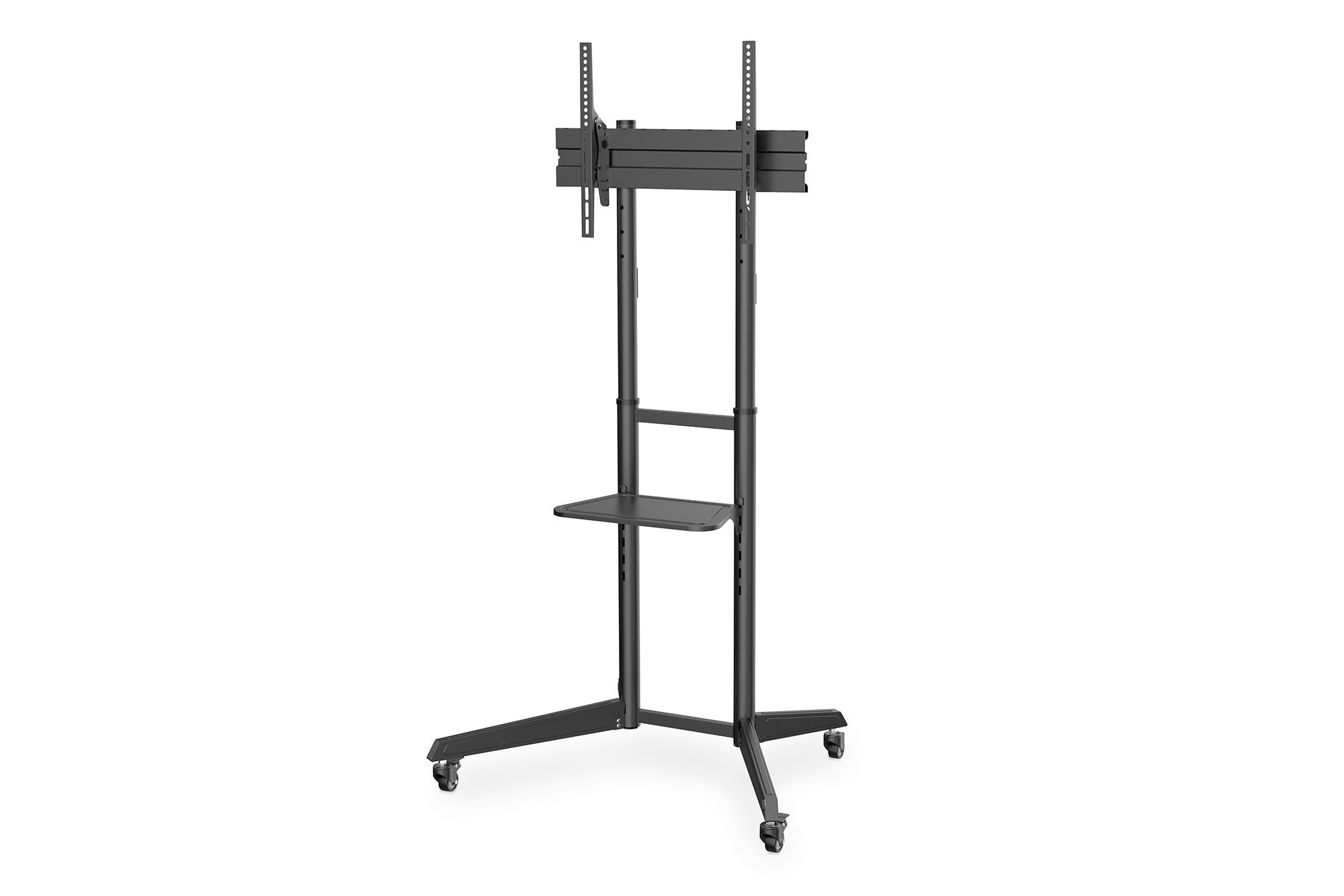 Digitus TV-Wagen – 37–70" – VESA 100×100–600×400 – bis 50 kg, neigbar, mit Regal – Schwarz