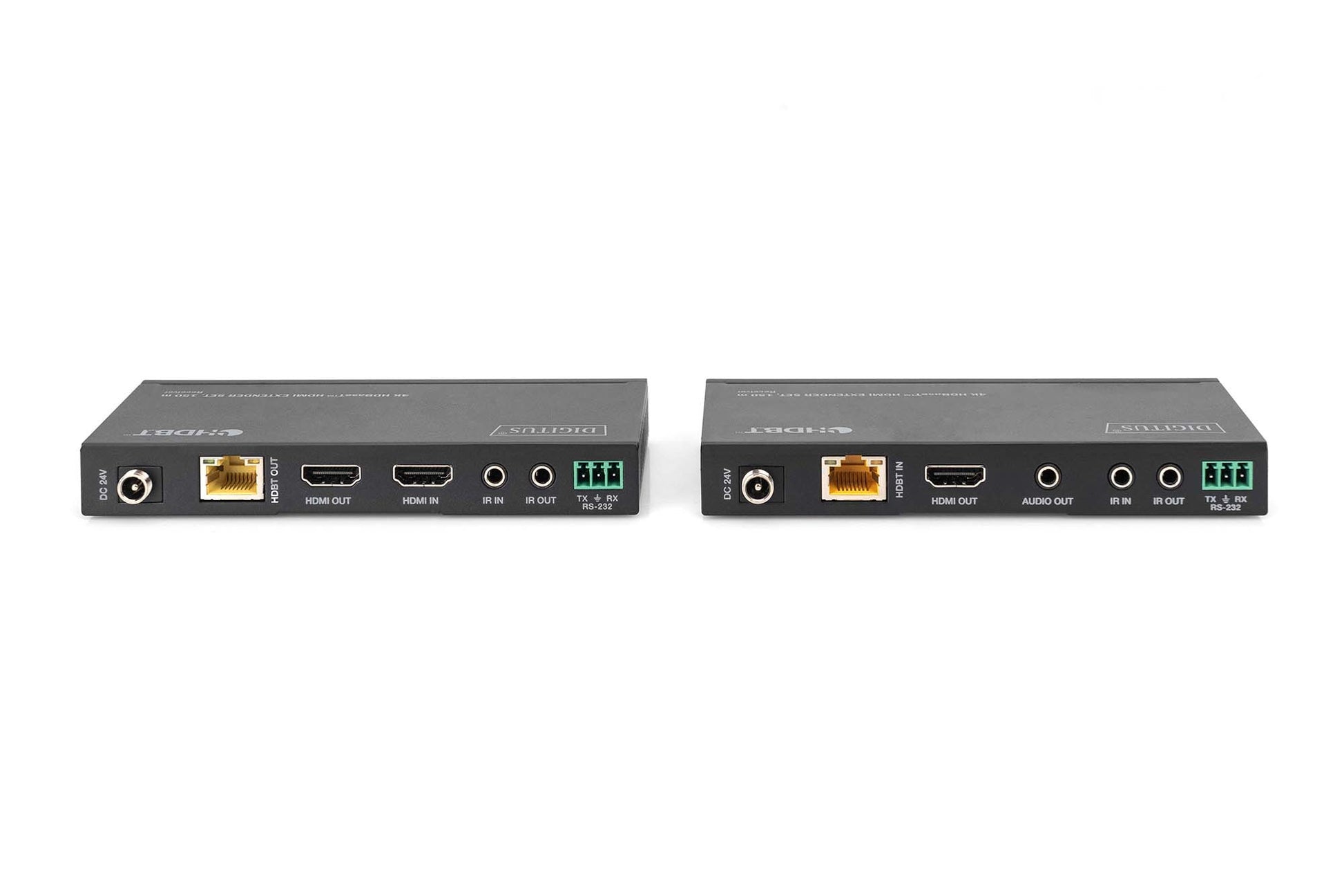 Digitus HDMI-Extender-Set – 4K UHD, 150 m, kabelgebunden – Schwarz, Metall