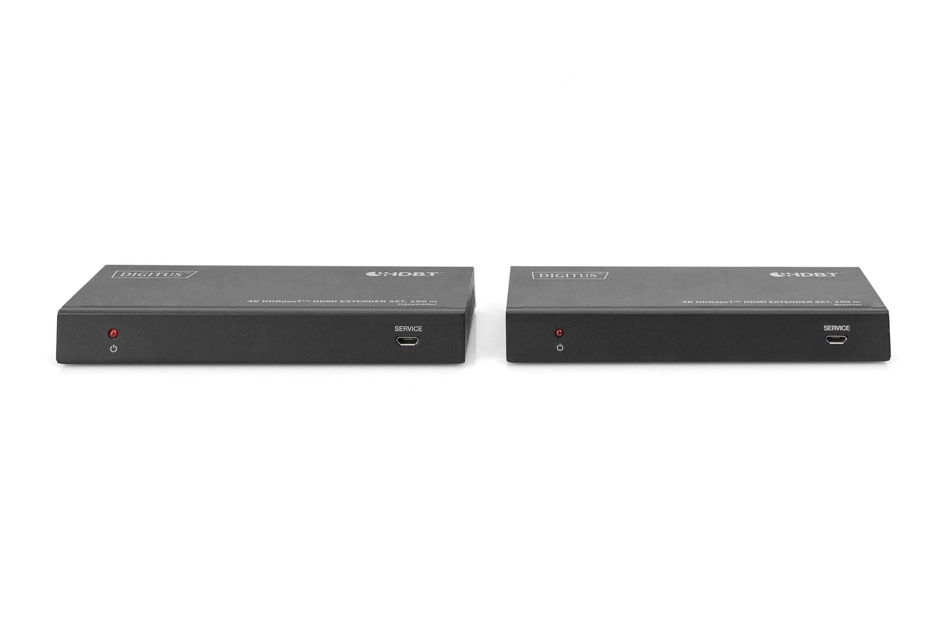 Digitus HDMI-Extender-Set – 4K UHD, 150 m, kabelgebunden – Schwarz, Metall