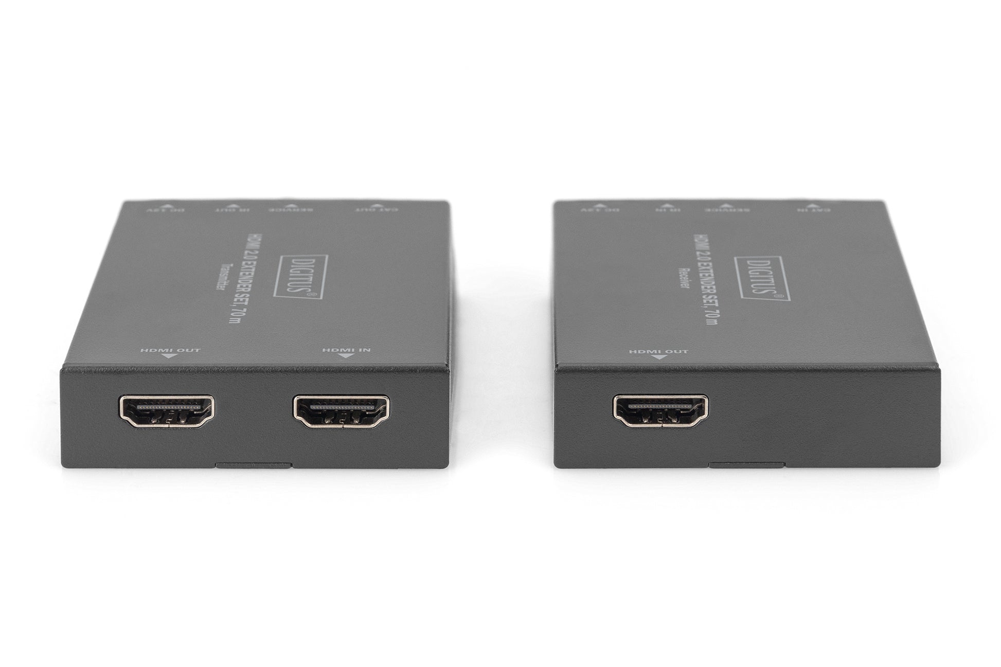 Digitus HDMI-Extender-Set – 4K UHD, 70 m, HDMI 2.0 – für Cat6–Cat8-Kabel – Schwarz