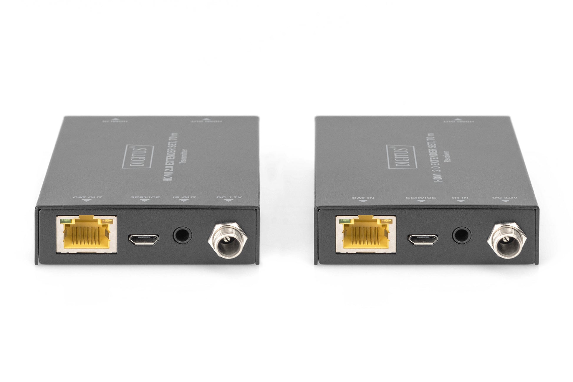 Digitus HDMI-Extender-Set – 4K UHD, 70 m, HDMI 2.0 – für Cat6–Cat8-Kabel – Schwarz