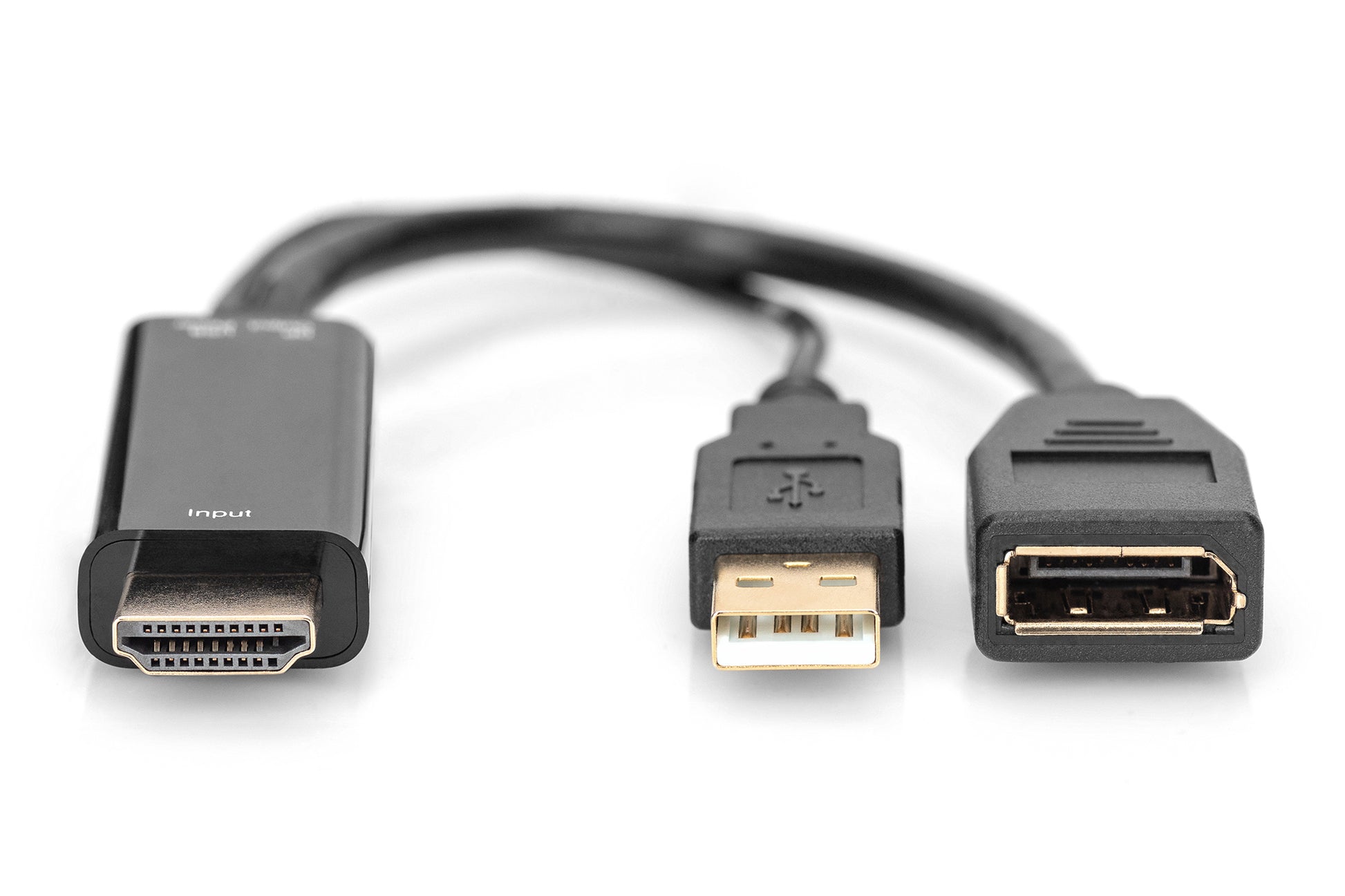 Digitus Micro-HDMI (Stecker) auf DisplayPort Adapter, 4K@30 Hz, 20 cm, externe Stromversorgung
