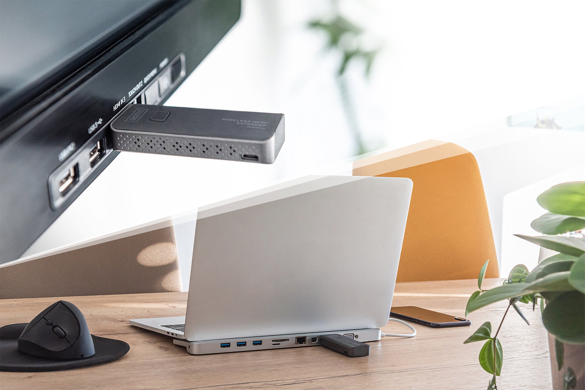Digitus AV-Sender & -Empfänger – Full HD (1920×1080), Kabellos, HDMI, 50 m Reichweite – Schwarz, ABS, Set