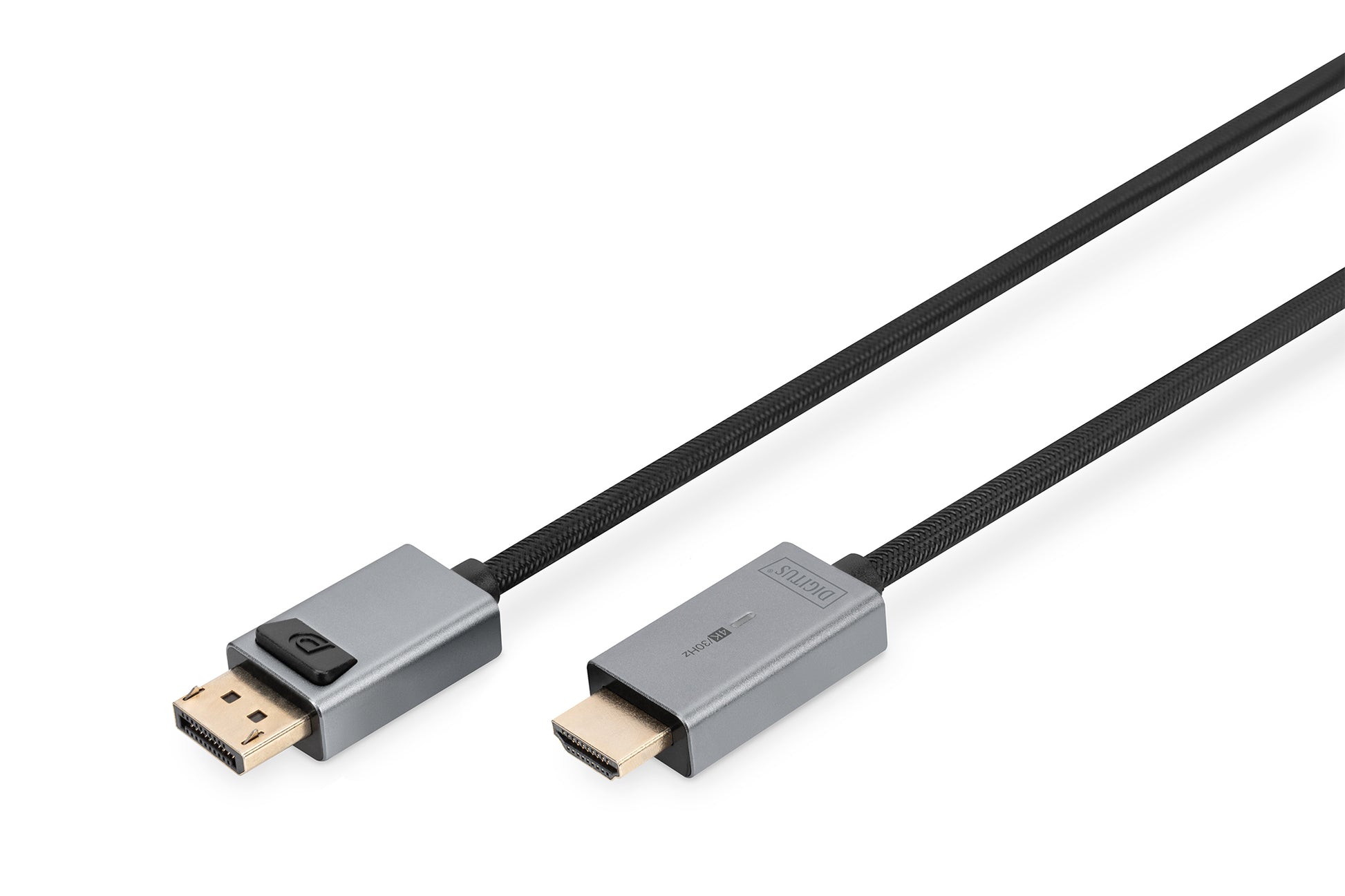 Digitus DisplayPort (Stecker) auf HDMI (Stecker) Adapter, DP 1.2, HDMI 2.0, 1080p@30 Hz, 3 m, HDCP
