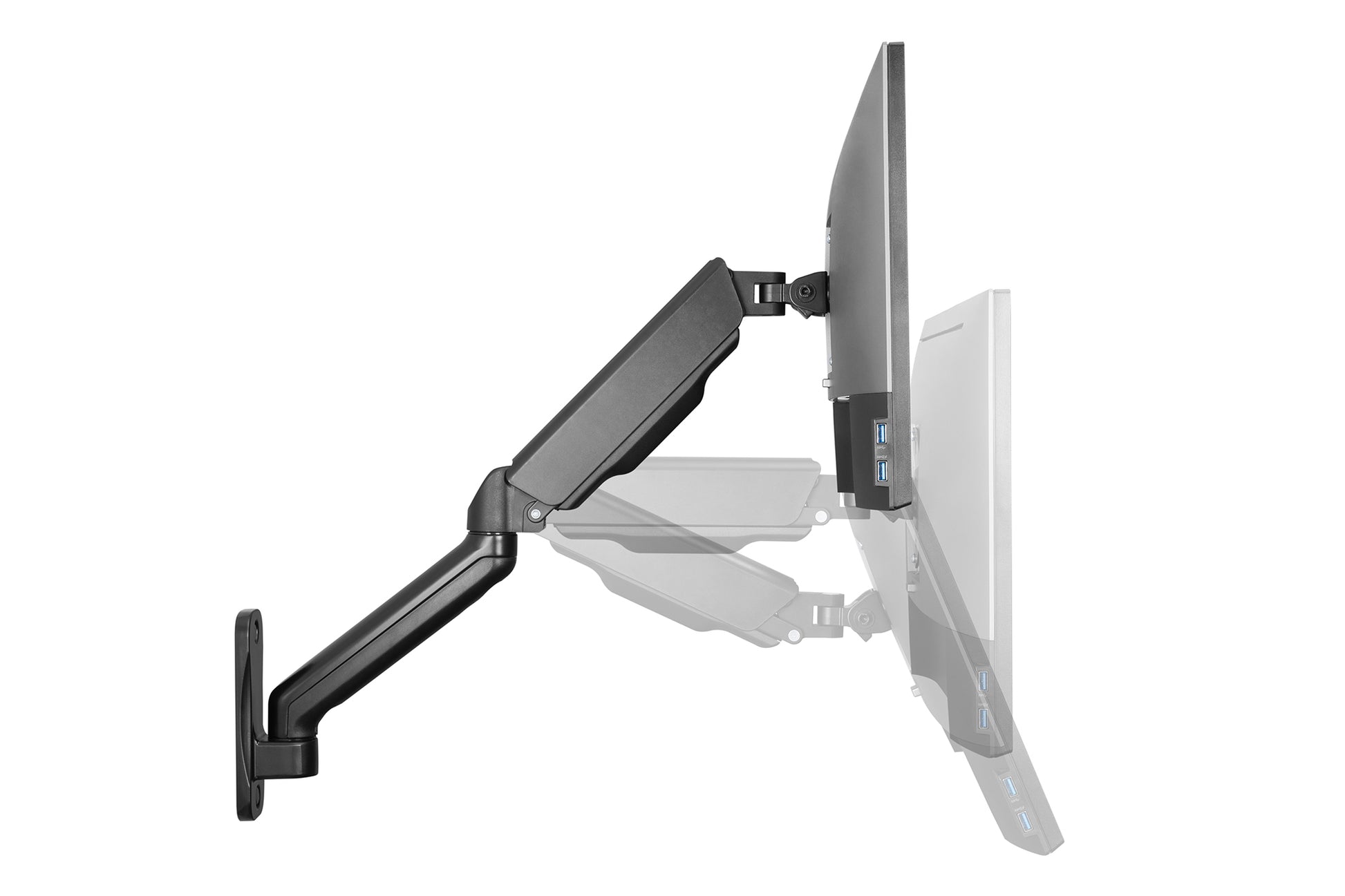 Digitus Wandhalterung – bis 32", VESA 75 × 75/100 × 100 mm, 9 kg, neigbar, schwenkbar, drehbar, schwarz