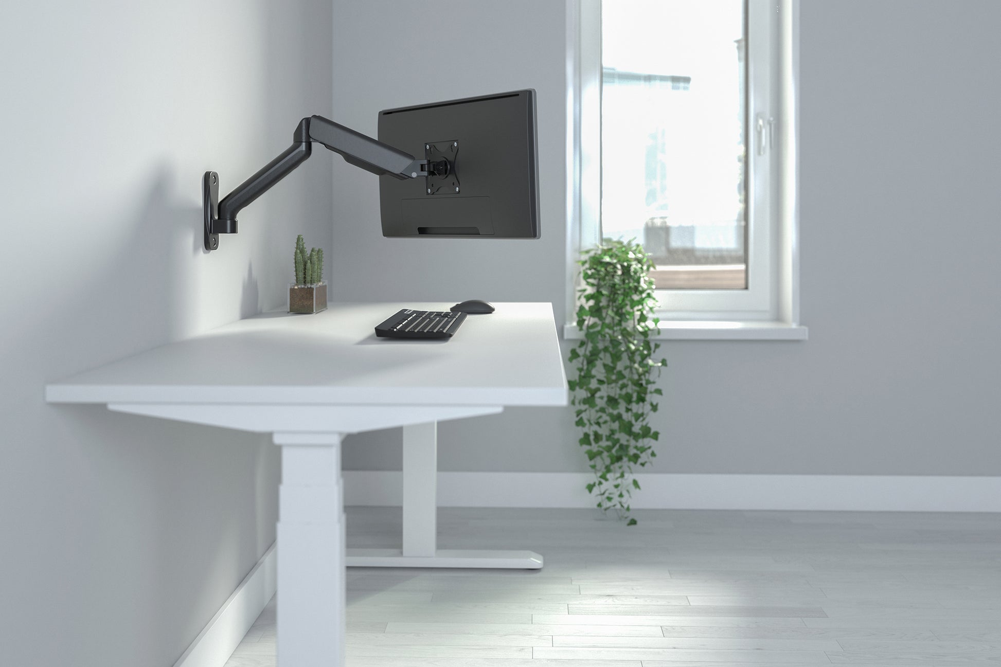 Digitus Wandhalterung – bis 32", VESA 75 × 75/100 × 100 mm, 9 kg, neigbar, schwenkbar, drehbar, schwarz