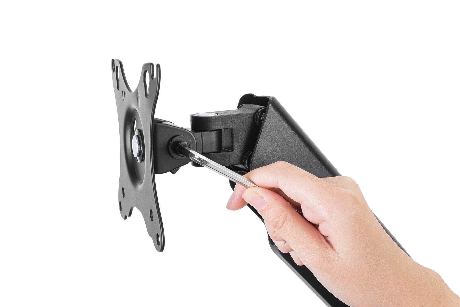 Digitus Wandhalterung – bis 32", VESA 75 × 75/100 × 100 mm, 9 kg, neigbar, schwenkbar, drehbar, schwarz