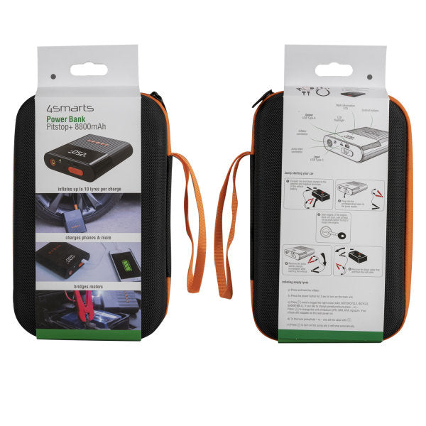4smarts PitStop Jump Starter Powerbank 8'800 mAh – 1× USB-C, 1× USB-A, schwarz