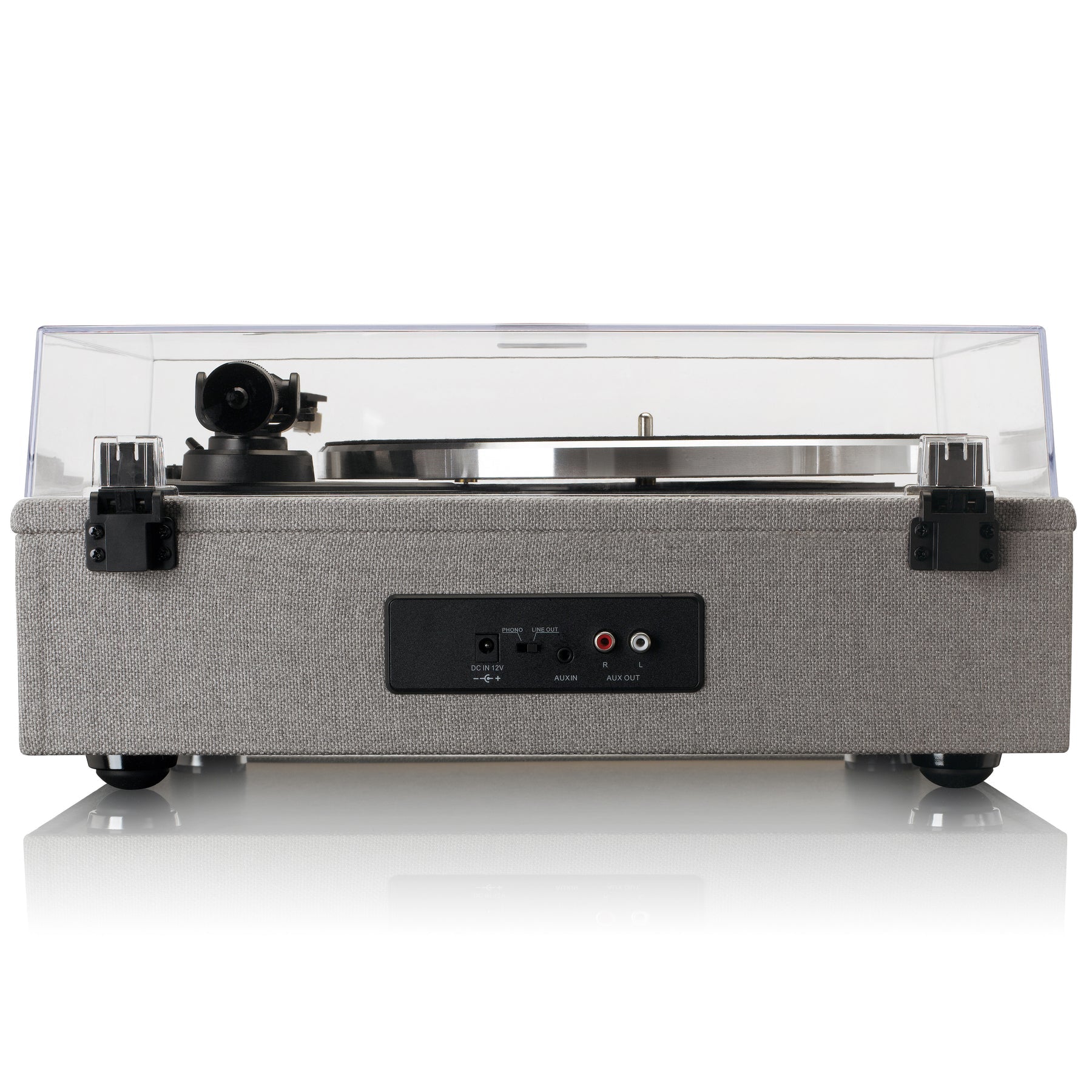 Lenco LS-440 – Plattenspieler (Riemenantrieb, automatisch), Bluetooth, Vorverstärker, 33/45 U/min – Grau