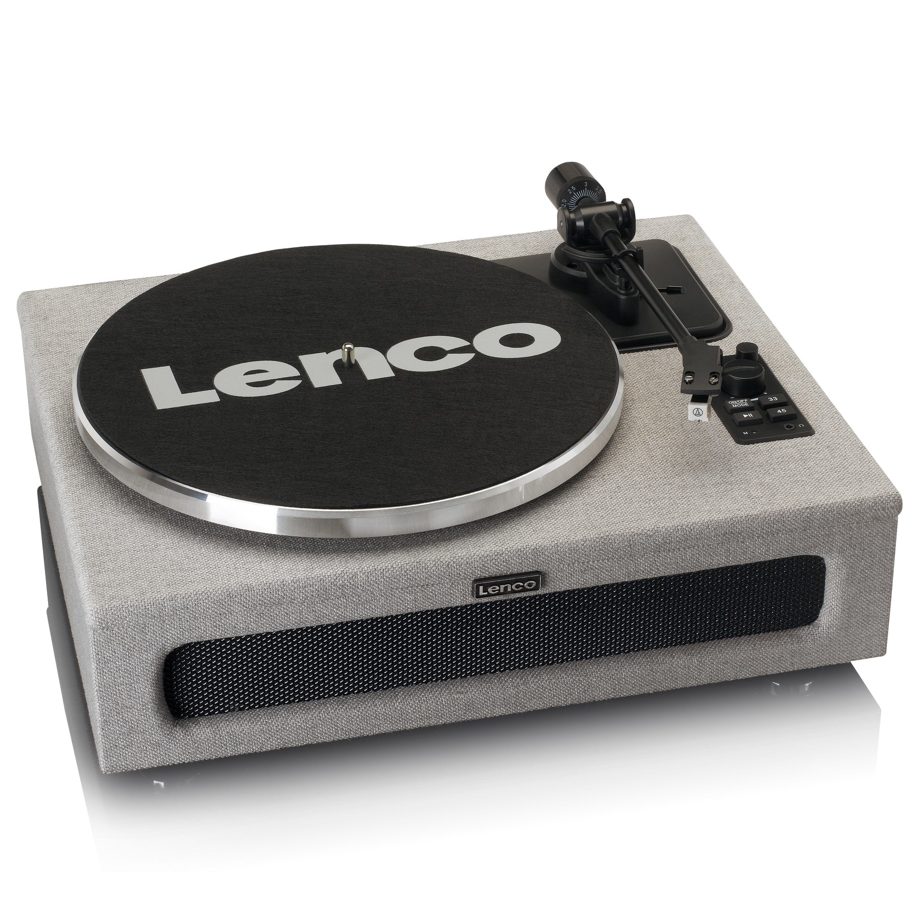 Lenco LS-440 – Plattenspieler (Riemenantrieb, automatisch), Bluetooth, Vorverstärker, 33/45 U/min – Grau