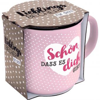 Sheepworld Tasse – 350 ml, Ø 9,0 cm, H 8,4 cm, Knochenporzellan, rosa, mit Henkel, spülmaschinenfest