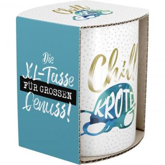 Sheepworld Tasse Chillkröte – 600 ml, Ø 9,5 cm, H 11,5 cm, Keramik, Weiss, spülmaschinenfest