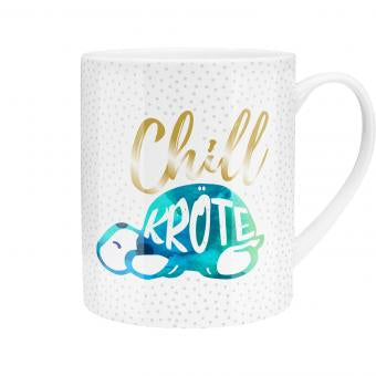 Sheepworld Tasse Chillkröte – 600 ml, Ø 9,5 cm, H 11,5 cm, Keramik, Weiss, spülmaschinenfest