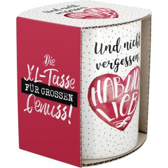 Sheepworld Tasse Und nicht vergessen – 600 ml, Ø 9,5 cm, Porzellan, Weiss, spülmaschinenfest