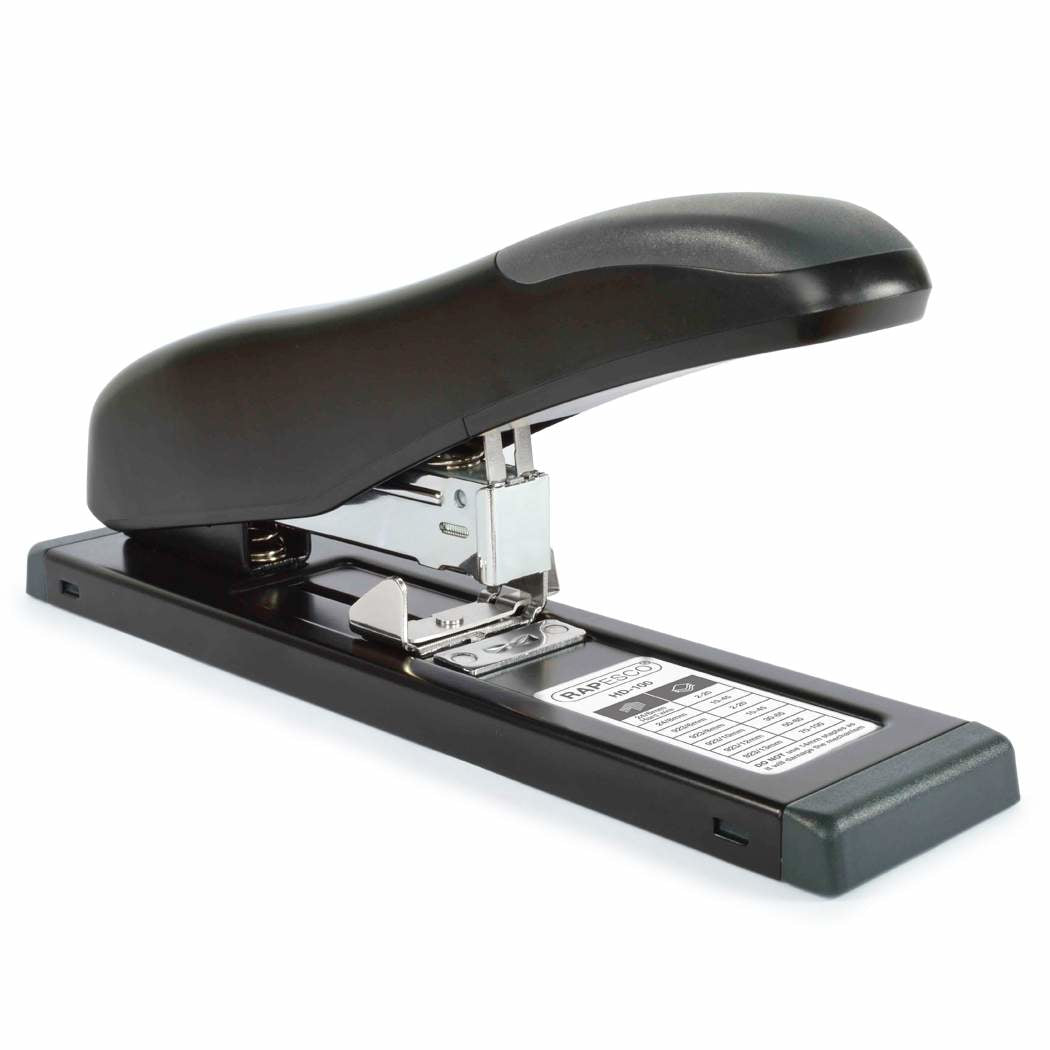 Rapesco 1307 Germ Savvy Heftgerät – 100 Blatt, antibakteriell, für 24/6, 24/8, schwarz
