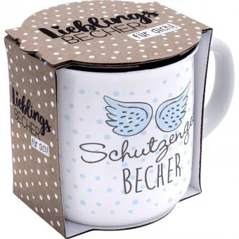Sheepworld Becher Schutzengel – 350 ml, Ø 9 cm, Porzellan, Weiss, spülmaschinenfest, mikrowellengeeignet