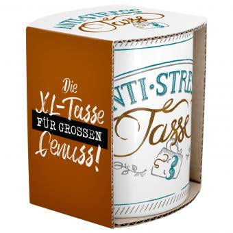 Sheepworld Anti-Stress Tasse – 600 ml, Ø 9,5 cm, Keramik, Weiss, spülmaschinenfest