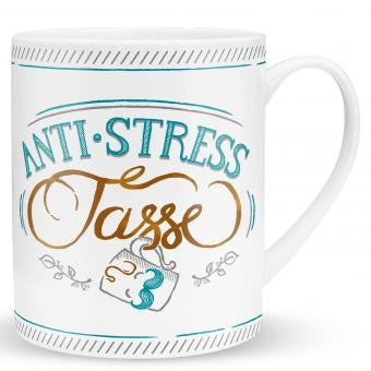 Sheepworld Anti-Stress Tasse – 600 ml, Ø 9,5 cm, Keramik, Weiss, spülmaschinenfest