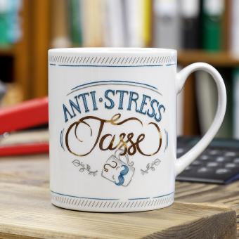 Sheepworld Anti-Stress Tasse – 600 ml, Ø 9,5 cm, Keramik, Weiss, spülmaschinenfest