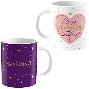 Sheepworld Universaltasse – 350 ml, Ø 8,1 cm, Keramik, Violett