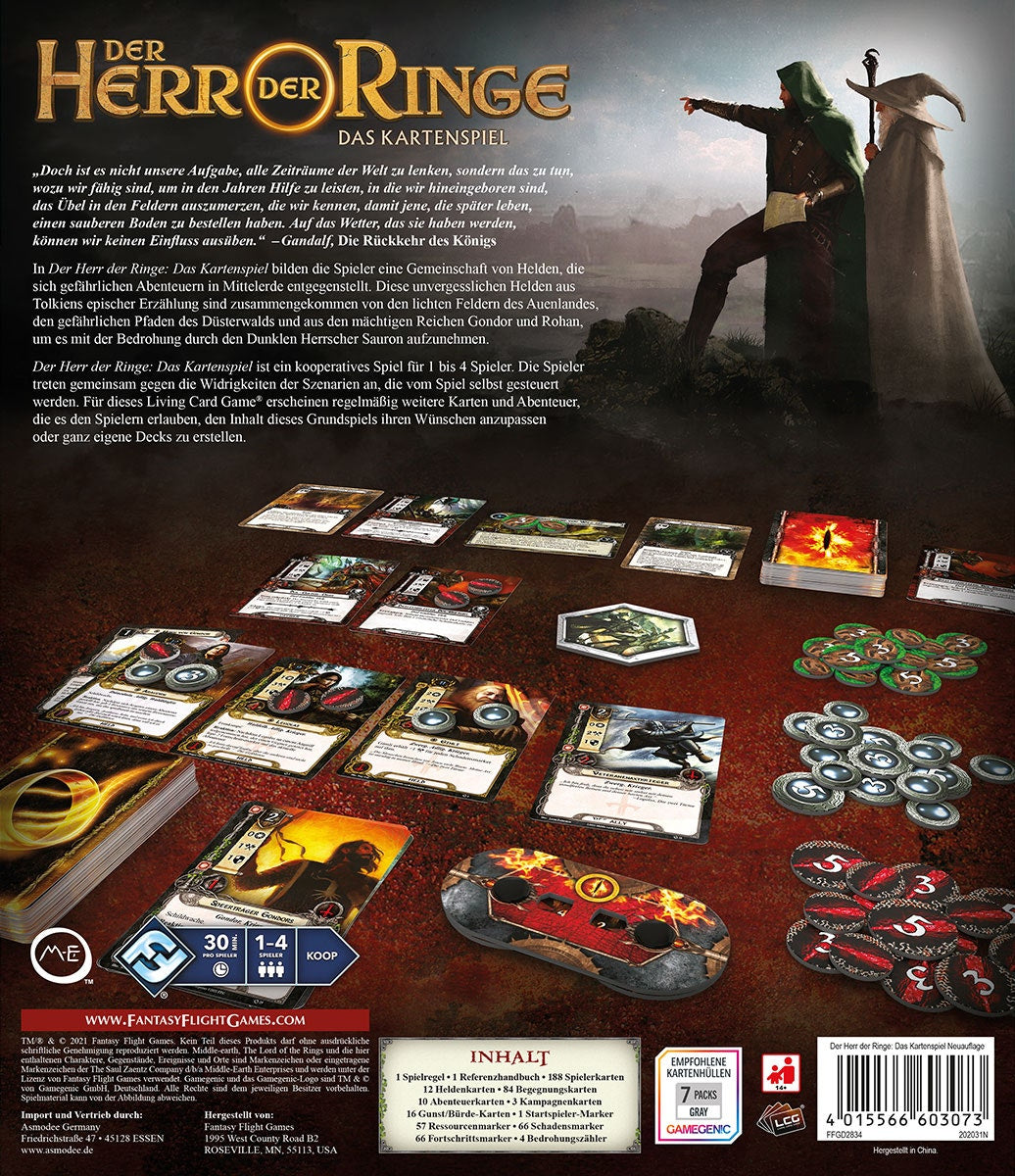 Fantasy Flight Games Der Herr der Ringe: Das Kartenspiel – Kartenspiel, 1–4 Spieler, ab 14 Jahren, 30 Min., DE