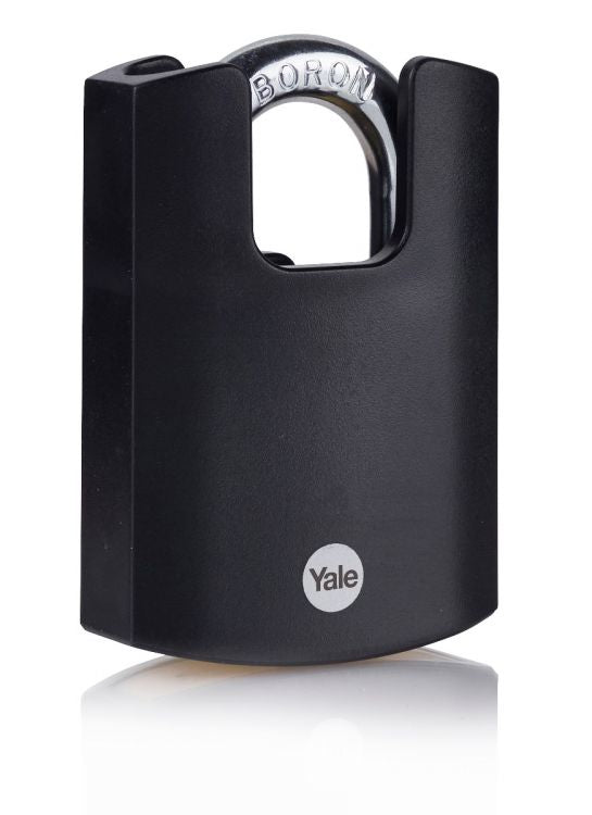 Yale Y121B Vorhängeschloss – Messing, Bügel H×B 20,3×24 mm, Ø 20,3 mm, Sicherheitsstufe 2, Aussen, Schwarz