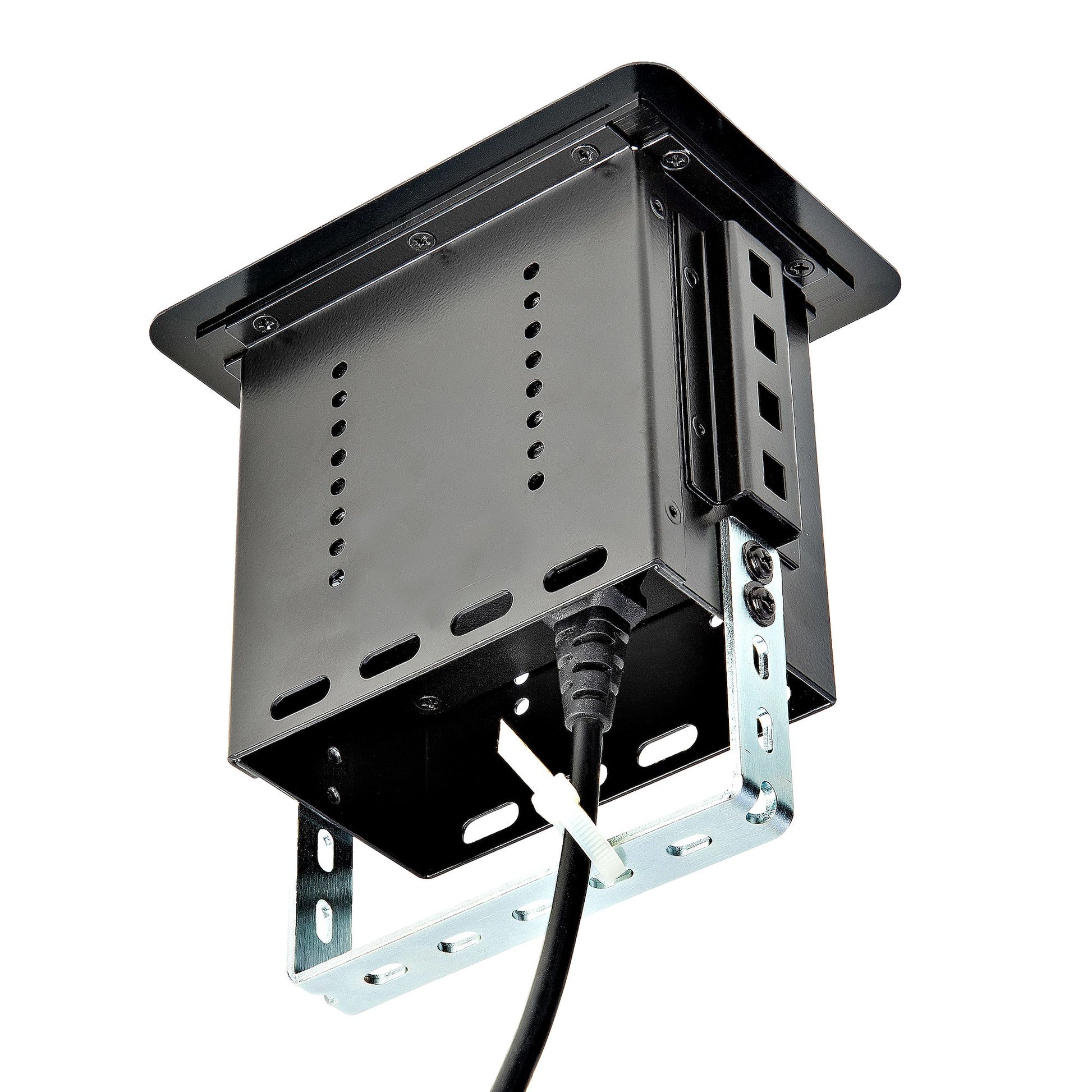 StarTech.com Tischanschlussfeld 1× Steckdose, USB‑A×2 – IEC C13-Koppler, Typ E/F – Schwarz