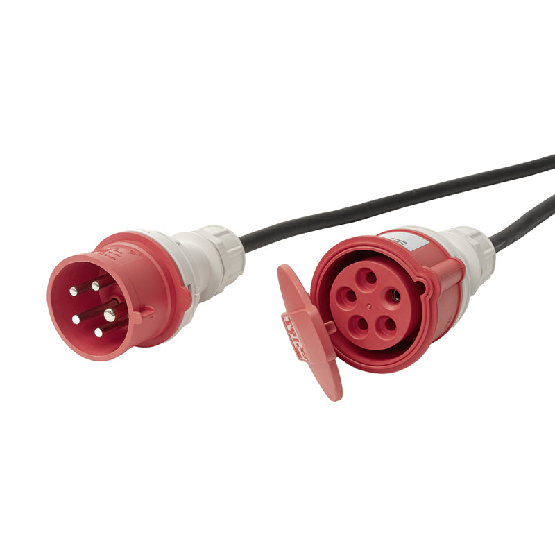 Steffen Industrie-Verlängerungskabel GdV – CEE16/5 – CEE16/5, 5 m / H07RN-F / 5 × 1,5 mm² / Schwarz
