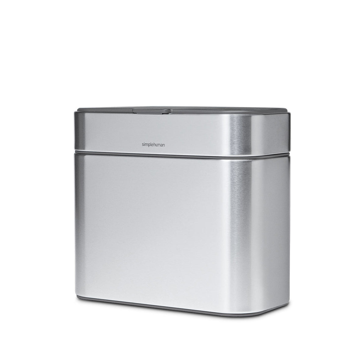 simplehuman Komposteimer Kompost-Caddy – 4 l – Edelstahl, rechteckig – mit Innenkübel, Anti-Fingerprint