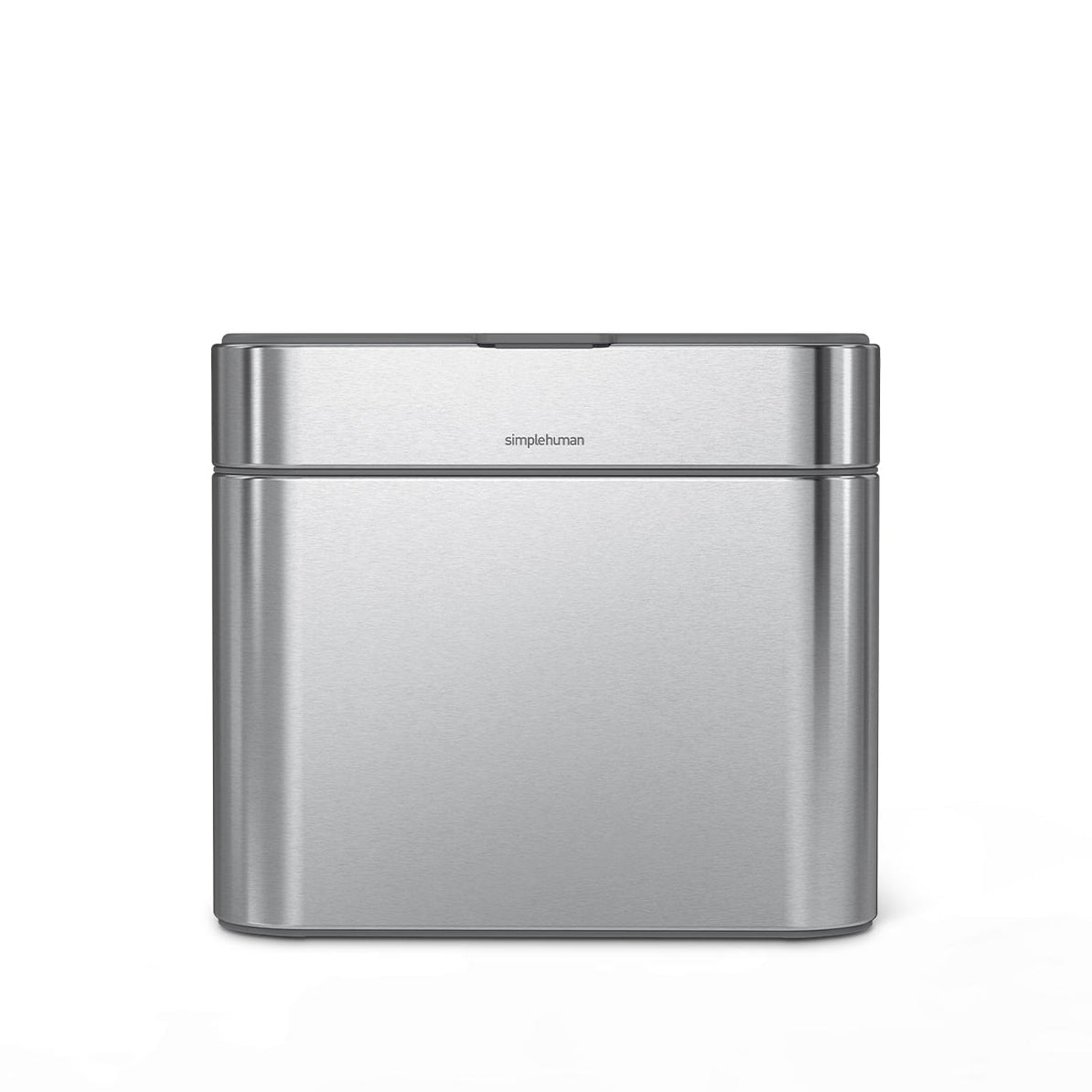 simplehuman Komposteimer Kompost-Caddy – 4 l – Edelstahl, rechteckig – mit Innenkübel, Anti-Fingerprint